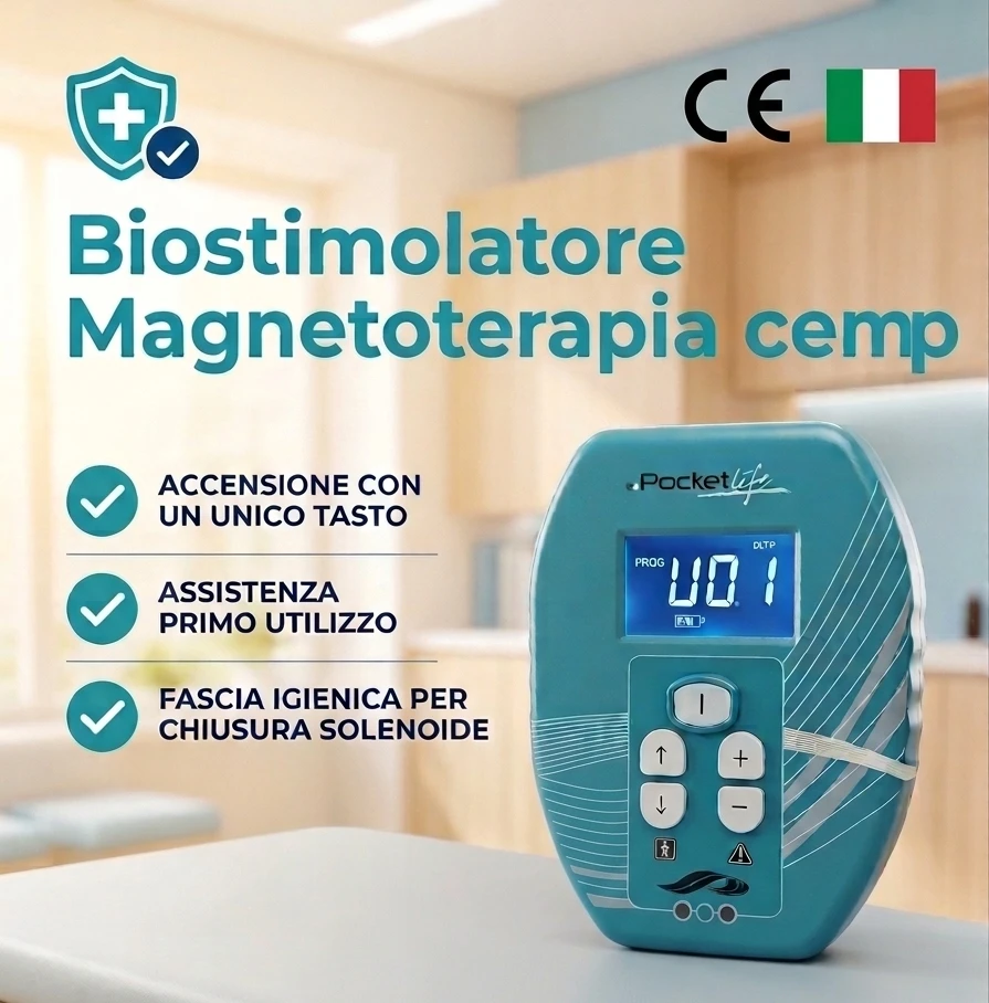 Apparecchio per magnetoterapia CEMP con solenoidi pronto per l’uso domiciliare, consegnato a noleggio ad Aosta